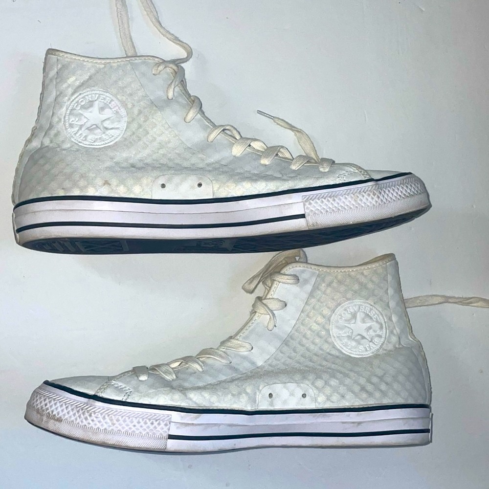 Converse all star triple white tru tec high top sz 11